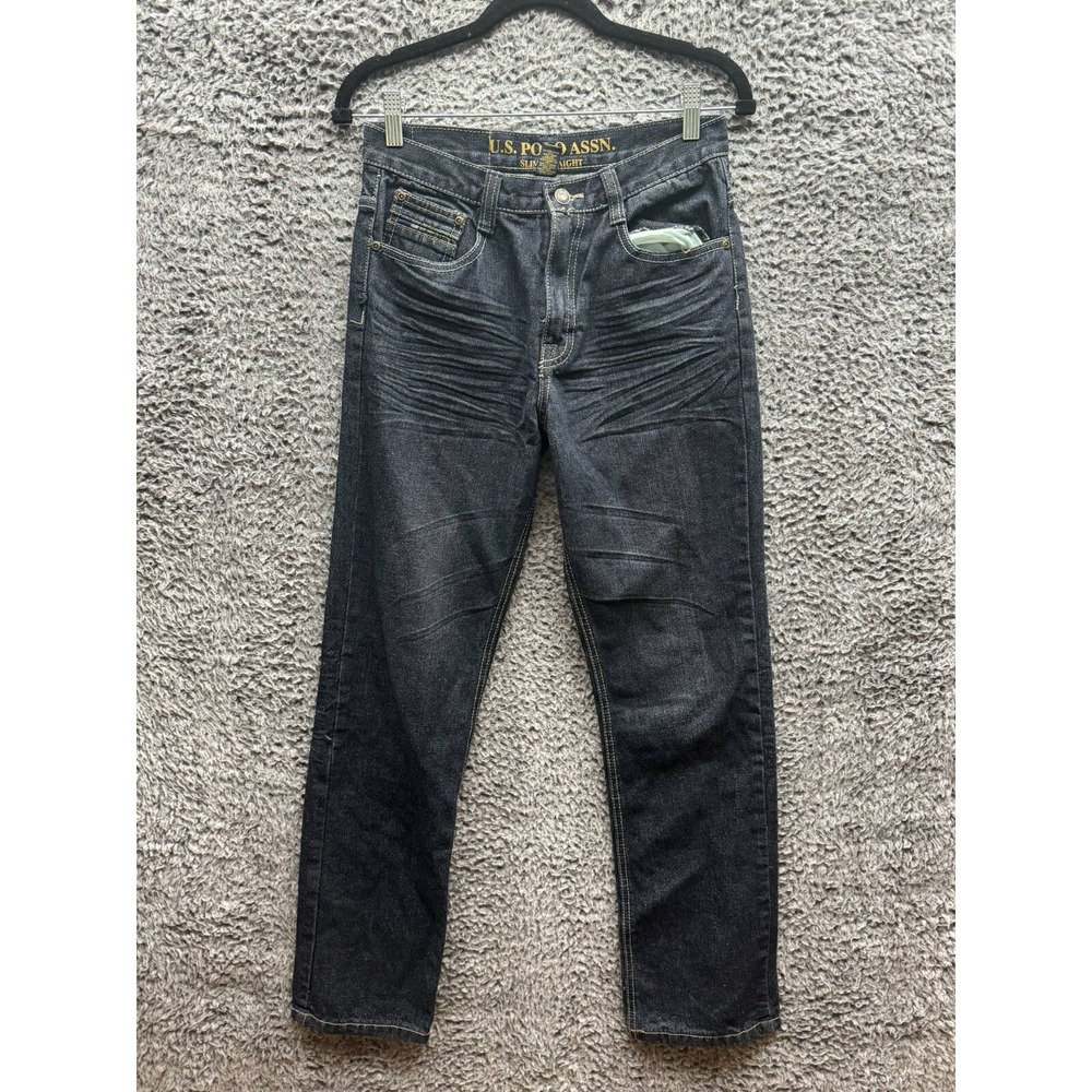 US Polo Assn Slim Straight Pony Embroidered Jeans Boys Size 18 Youth